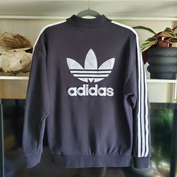 Adidas Trefoil Quarter Zip Sweatshirt - Picture 1 of 8